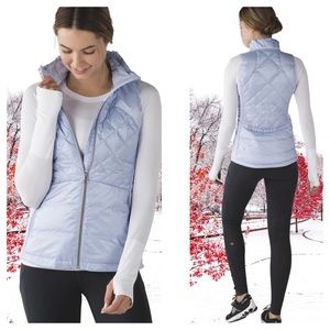 NWOT Lululemon Down For Run Down Vest Pale Blue